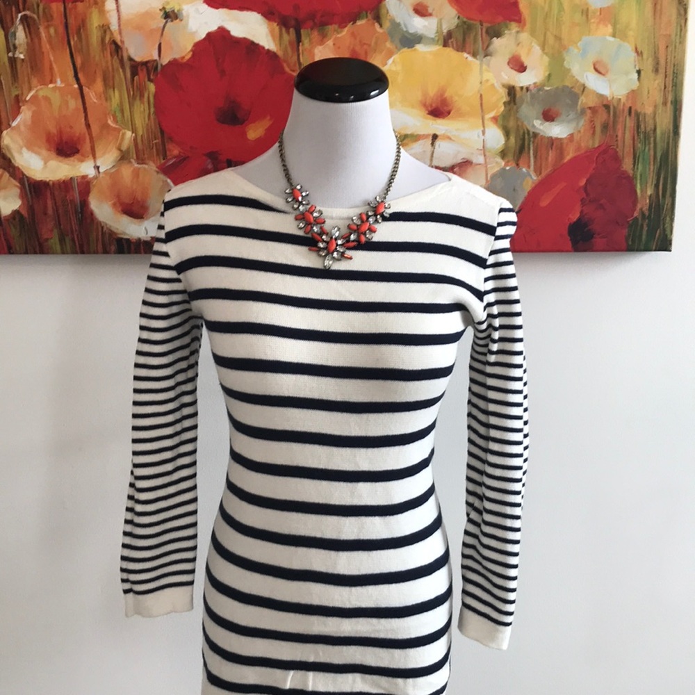 🎁3 for $20 Navy/ white J.Crew Sweater